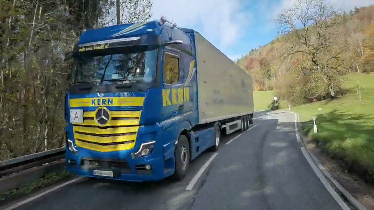 Mercedes Actros Schaltgetriebe POV 🚛 - Wutöschingen nach Tuttlingen, Bad Dürrheim und Hüfingen #2 🇩🇪
