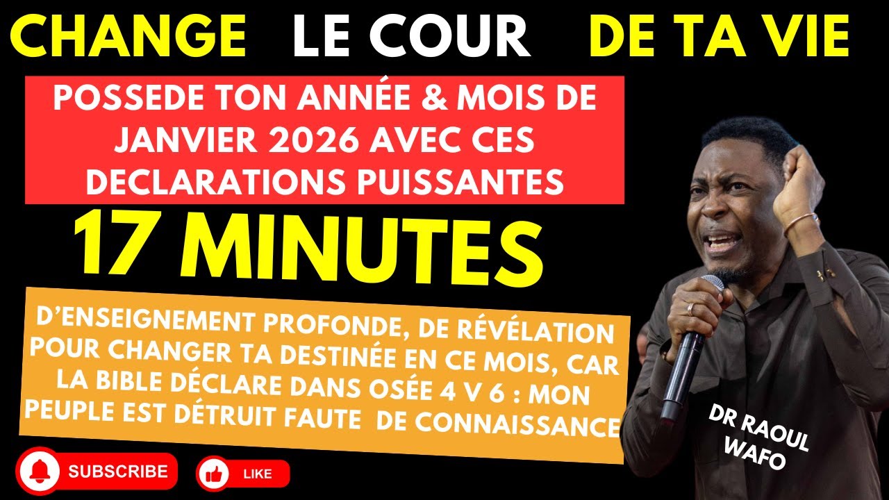 PRIERE de DESTINEE | PRIÈRE ET DÉCLARATION PROPHÉTIQUE SUR TA VIE EN CE MOIS DE JANVIER- ANNÉE 2026