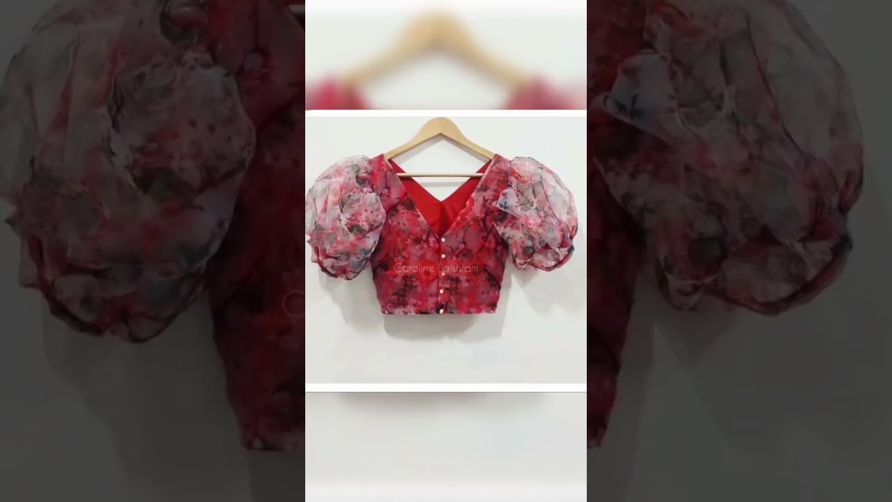letest organza blouse designs #shorts #youtubeshorts