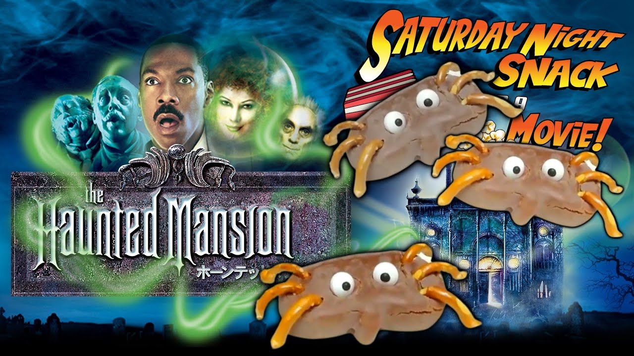 HALLOWEEN REESE SPIDERS at THE HAUNTED MANSION! Saturday Night Snack and a Movie
