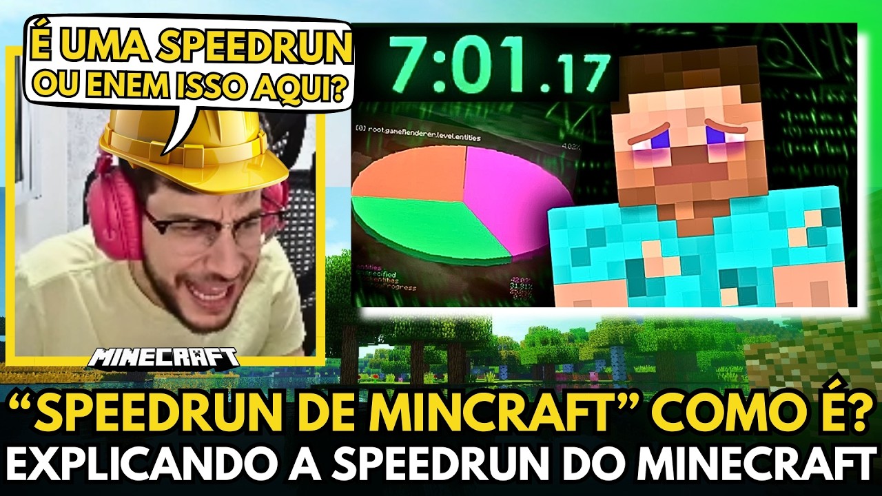 🚨 COMO FAZER SPEEDRUN de MINECRAFT? GREVTHAR REAGE E COMENTA A ⁨@WendyJr_⁩