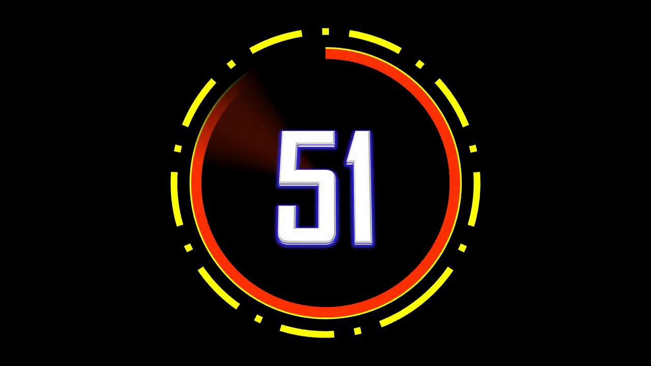 60 second countdown digital timer video HD | PowerPoint video animation