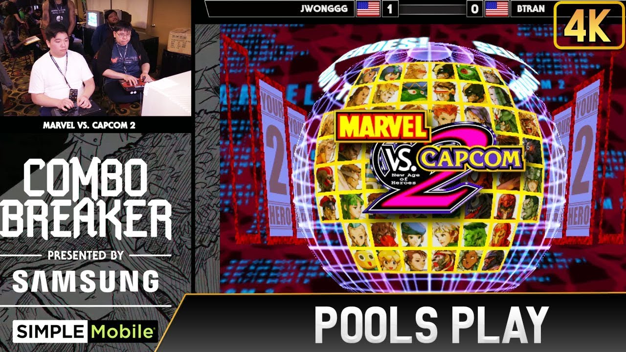 MVC2 - Combo Breaker 2019 POOLS PLAY Ft. Justin Wong + Commentary by Chris Matrix & Fugee [4k/60fps]