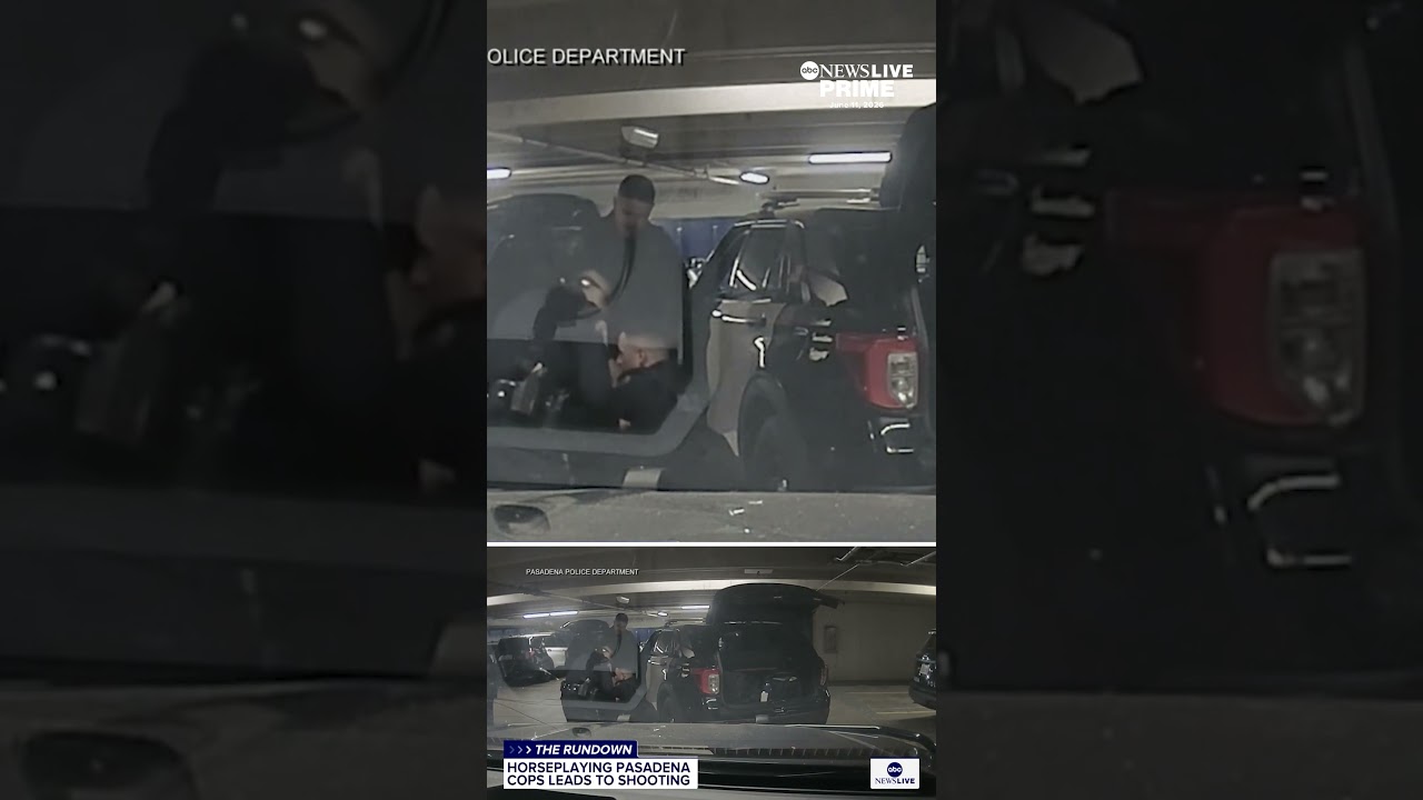 Новое видео с видеорегистратора показывает, как полицейский получает огнестрельное ранение от сво...