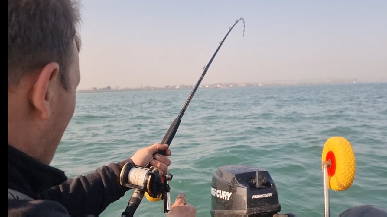 sea fishing in my inflatable boat- sib fishing UK