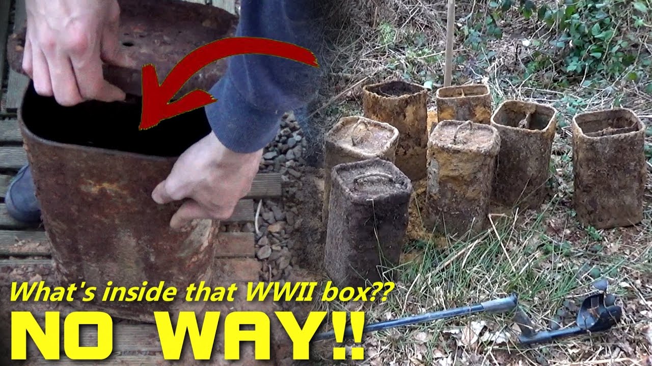 Metal Detecting WW2 - WHAT'S INSIDE?! AMAZING WWII PAPER! 81mm Mortar Ammo Boxes DUMP found!