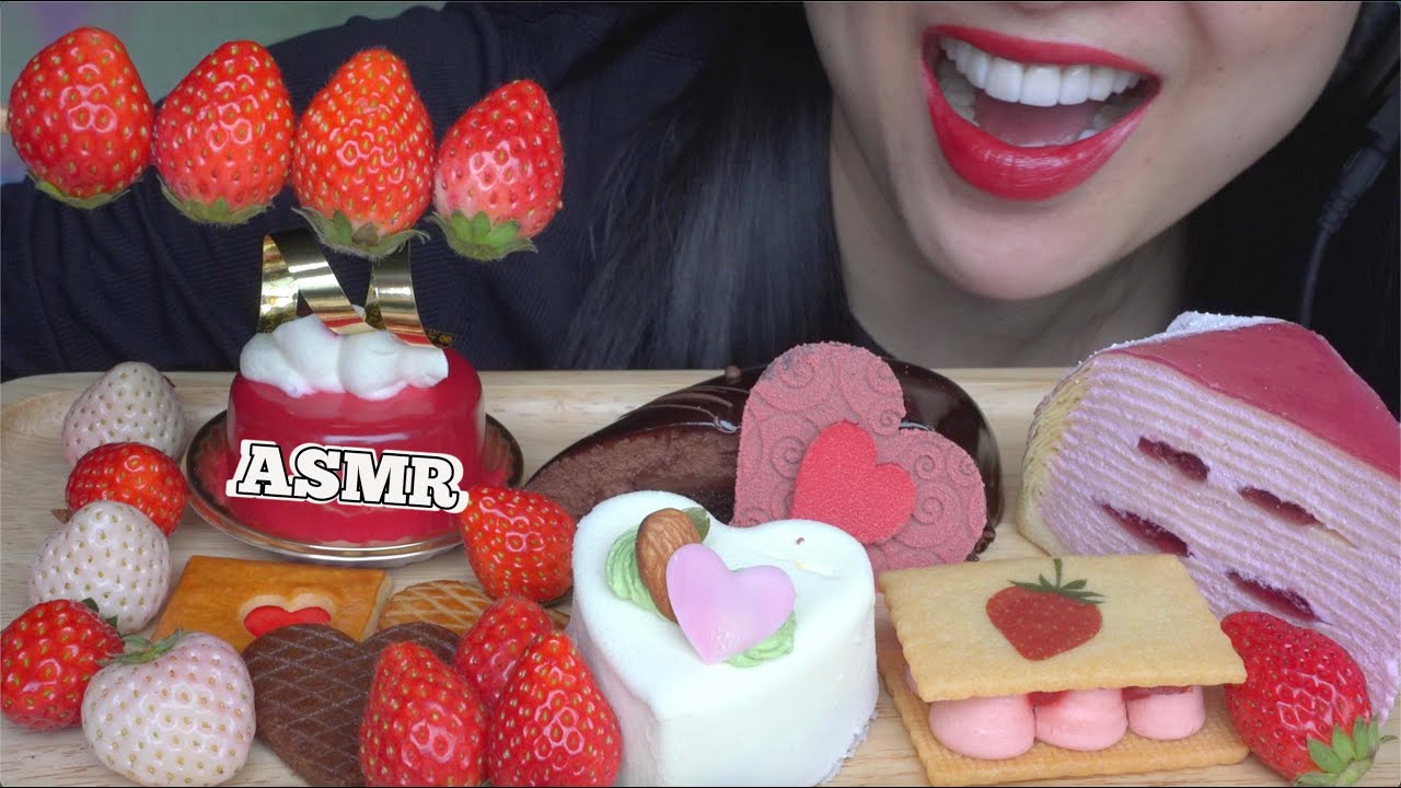 ASMR MOUSSE CAKE DESSERT PLATTER (EATING SOUNDS) NO TALKING | SAS-ASMR
