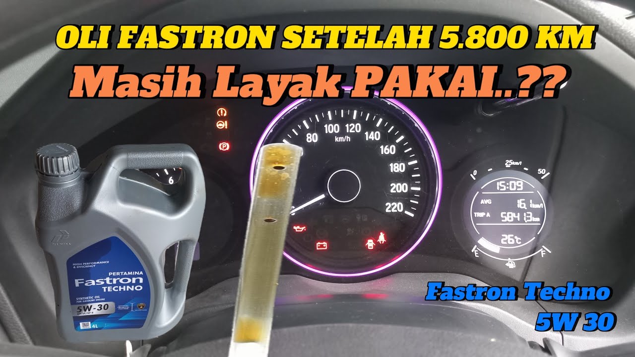Review Oli Pertamina Fastron Techno 5w 30 setelah Pemakaian 5.800 Km 