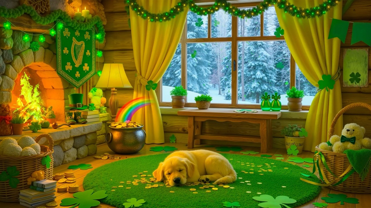 🐶🍀Счастливого Дня Святого Патрика! 🎵 Расслабляющая музыка для собак🐶Снятие тревоги разлуки