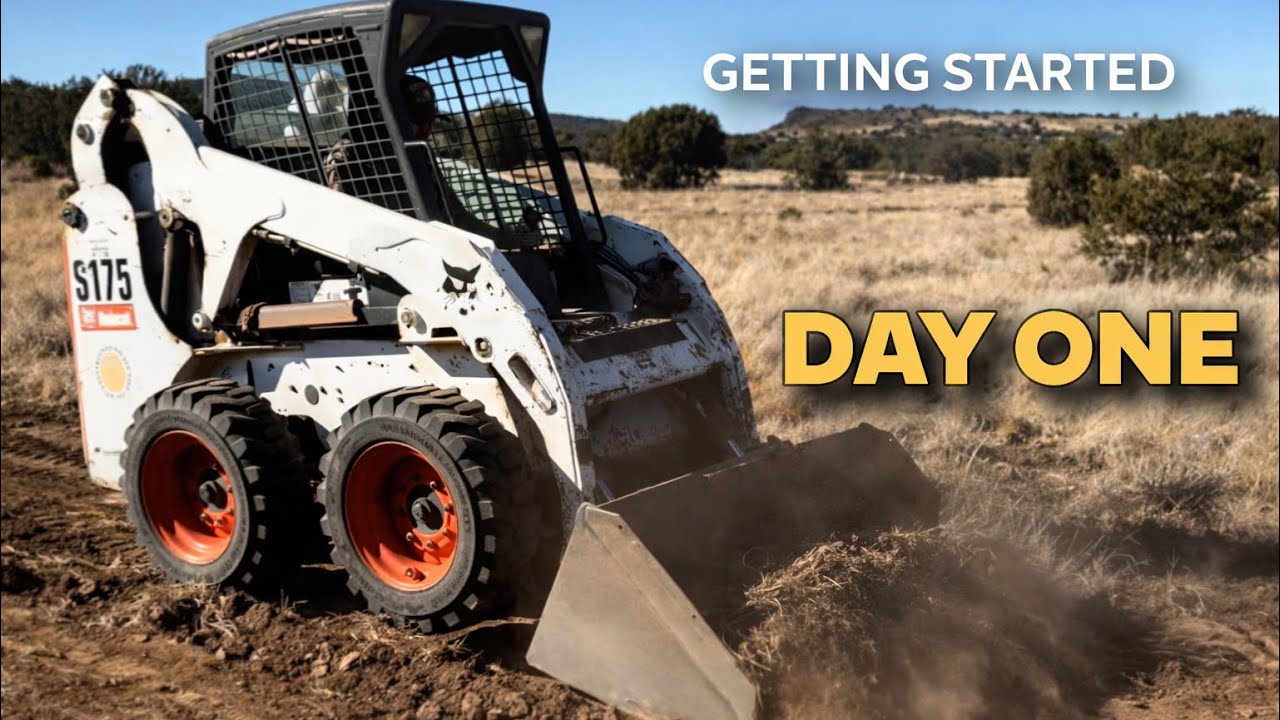Making a Driveway With a Skid Steer | Off-Grid Land (Day One)
