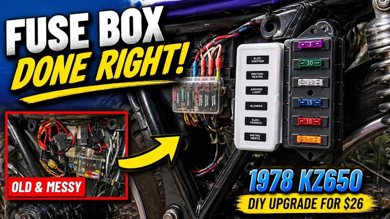 Old Motorcycle FUSE BOX done right Mechanic DIY KZ650  Fuse Box Replacement for $26