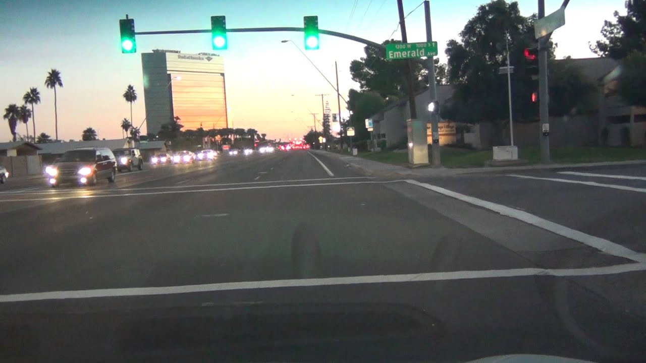 Mesa, Arizona, Alma School Rd drive south from Main Street to Southern Rd, Fiesta Mall, NGH