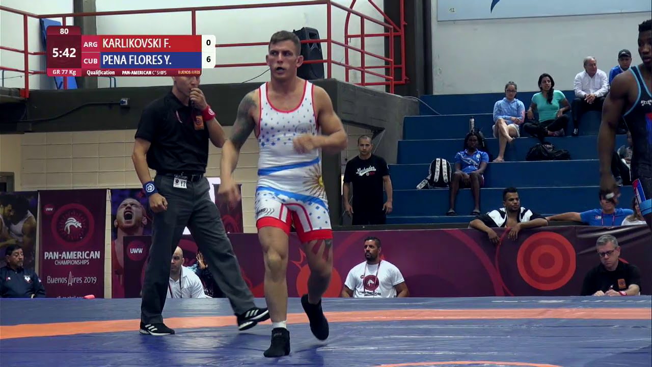Qual. GR - 77 kg: F. KARLIKOVSKI (ARG) v. Y. PENA FLORES (CUB)