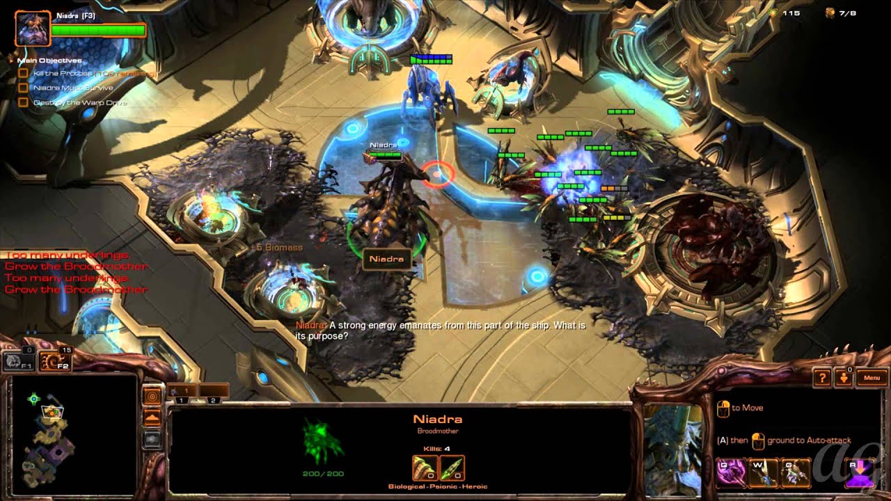 Starcraft 2: Heart of the Swarm - No Commentary Walkthrough 1080p HD Mission 6