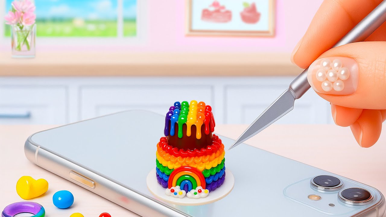 Beautiful Miniature Colorful Cake🌈Amazing Mini Rainbow Kitkat Cake Recipe By Lotus Cakes