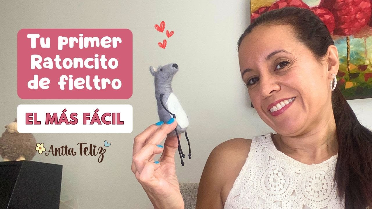 🐭 Tu primer ratoncito de fieltro | Súper fácil y rápido para principiantes 💓