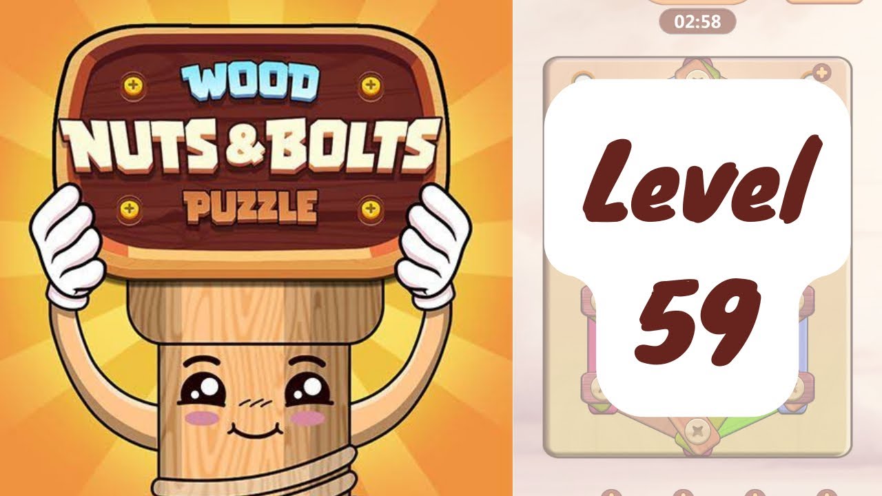 Wood Nuts & Bolts Puzzle Level 59 Walkthrough & Answer