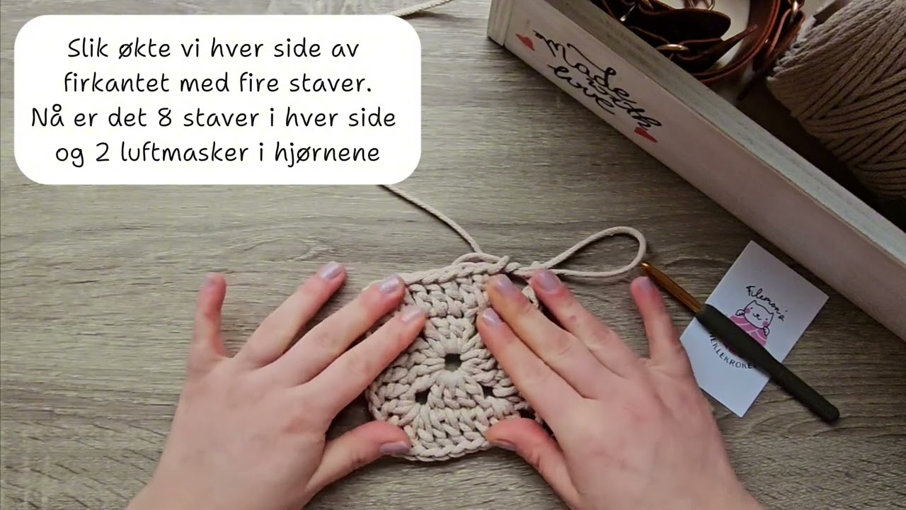 Heklet veske/ Tulip veske DIY prosjekt @filemonsheklekroken