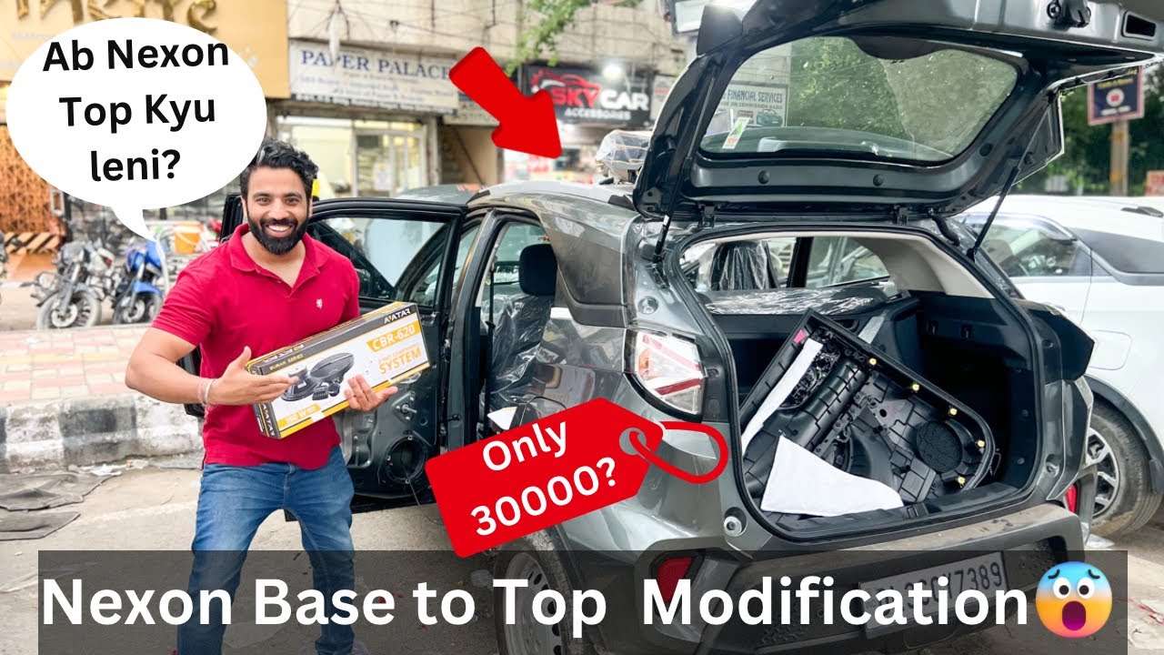 Tata Nexon Base to Top modified | Nexon XE base model Modification😱| @NitinGroverSkycar
