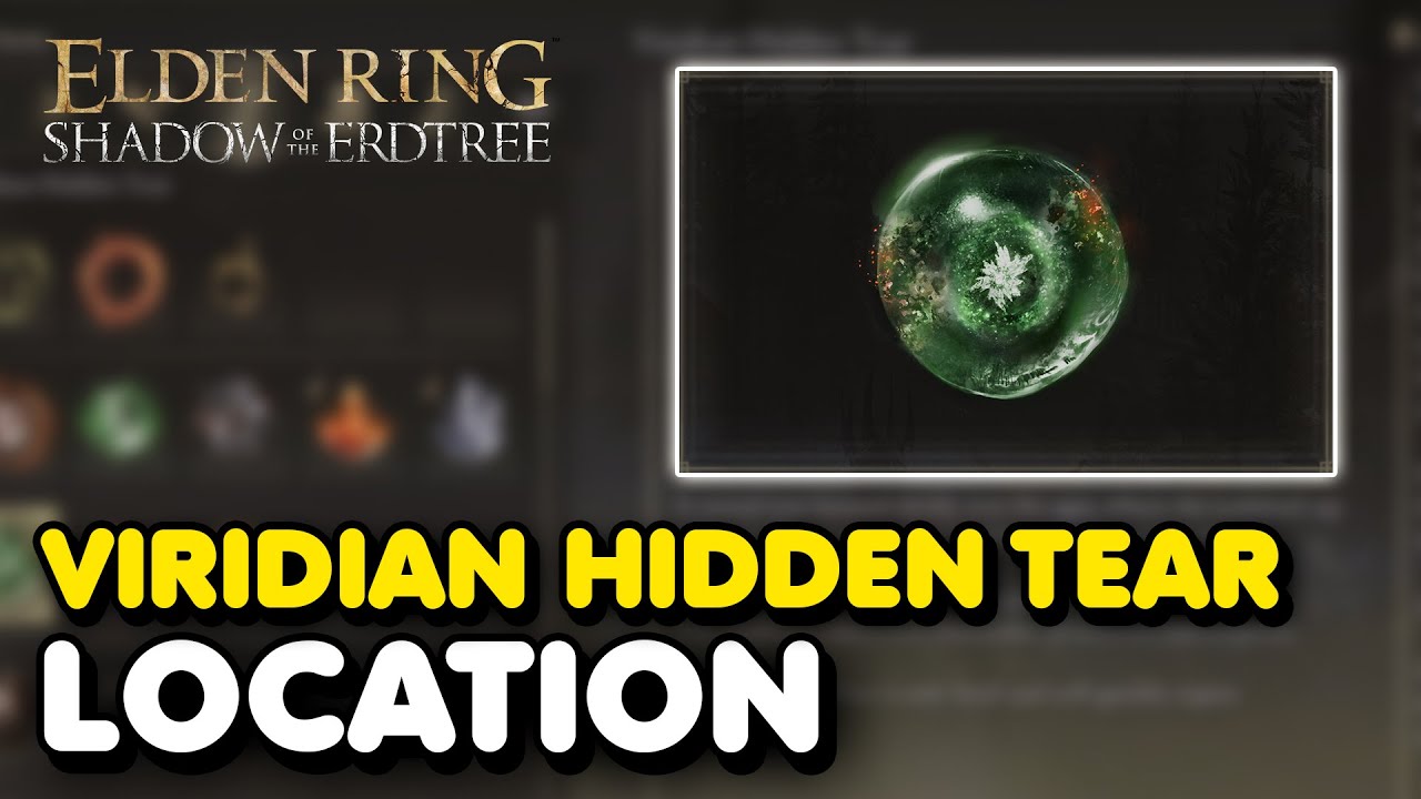 Elden Ring DLC - Viridian Hidden Tear Location (Eliminates All Stamina Consumption In Mixed Physick)