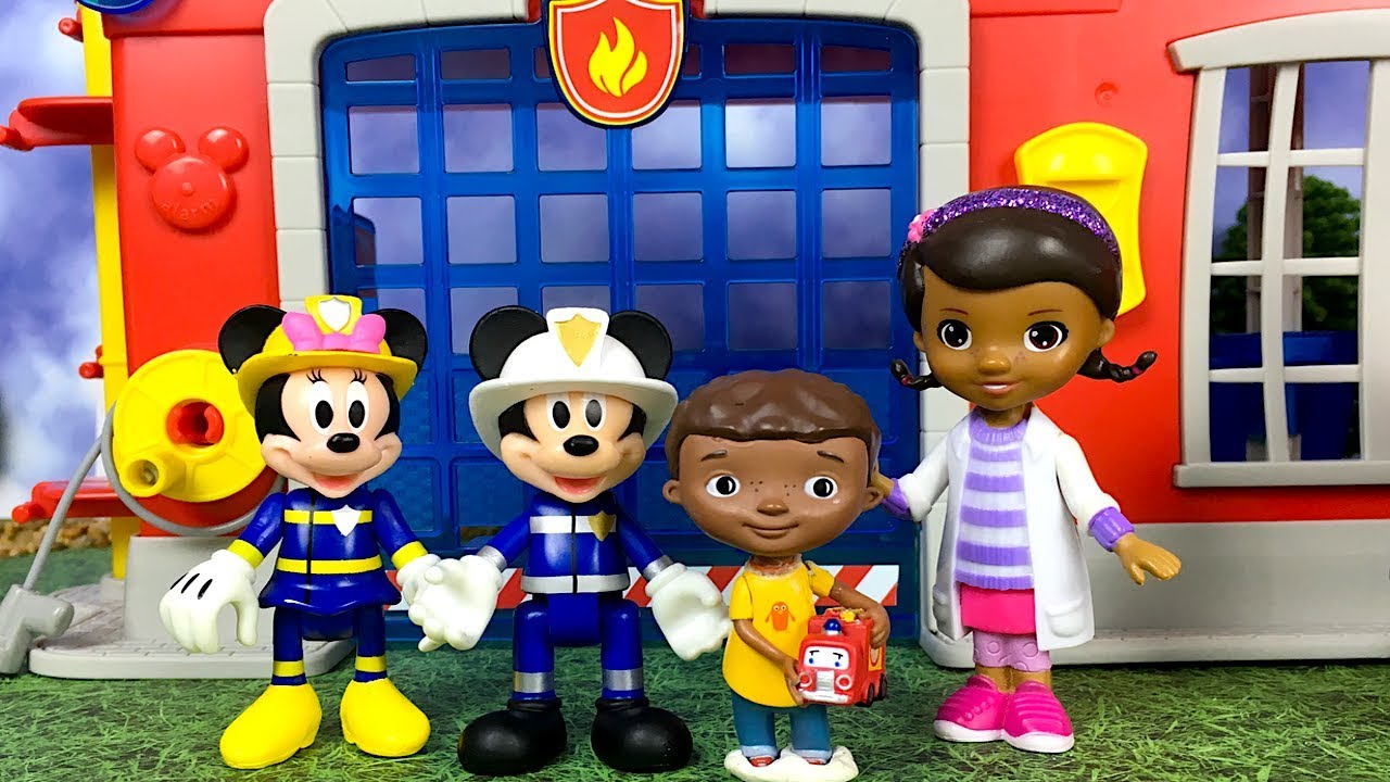 DOC MCSTUFFINS AND DONNIE HEAD TO THE MICKEY MOUSE FIRE DEPARTMENT