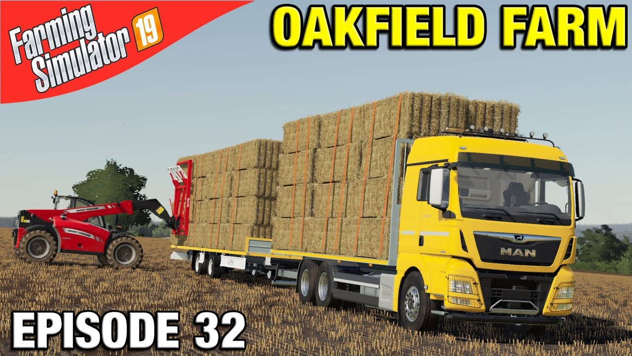 Телескопический погрузчик для загрузки соломы Farming Simulator 19 Timelapse - Oakfield Farm FS19...