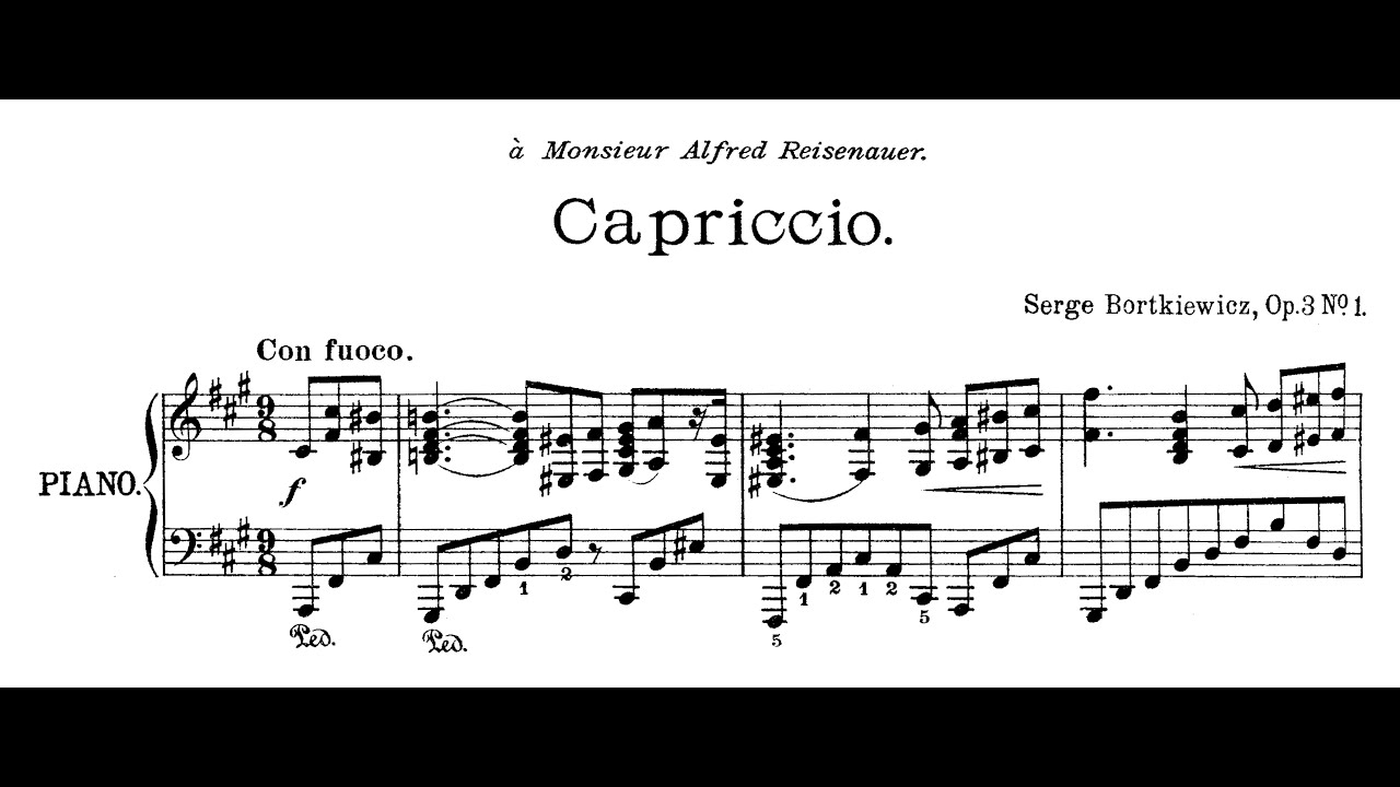 Sergei Bortkiewicz - 4 Pieces for Piano, Op.3 (Somero)