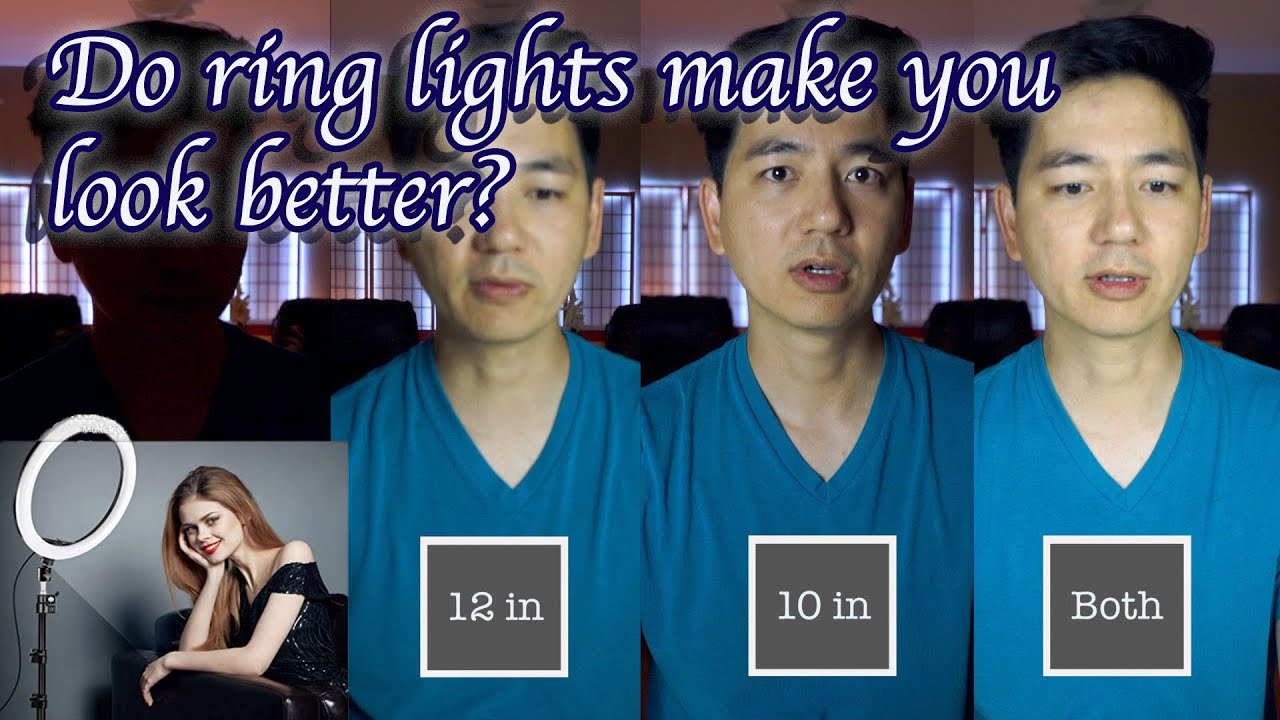 Ring light unboxing and comparison 10 in vs 12 in.  Lighting to improve your videos and pictures.