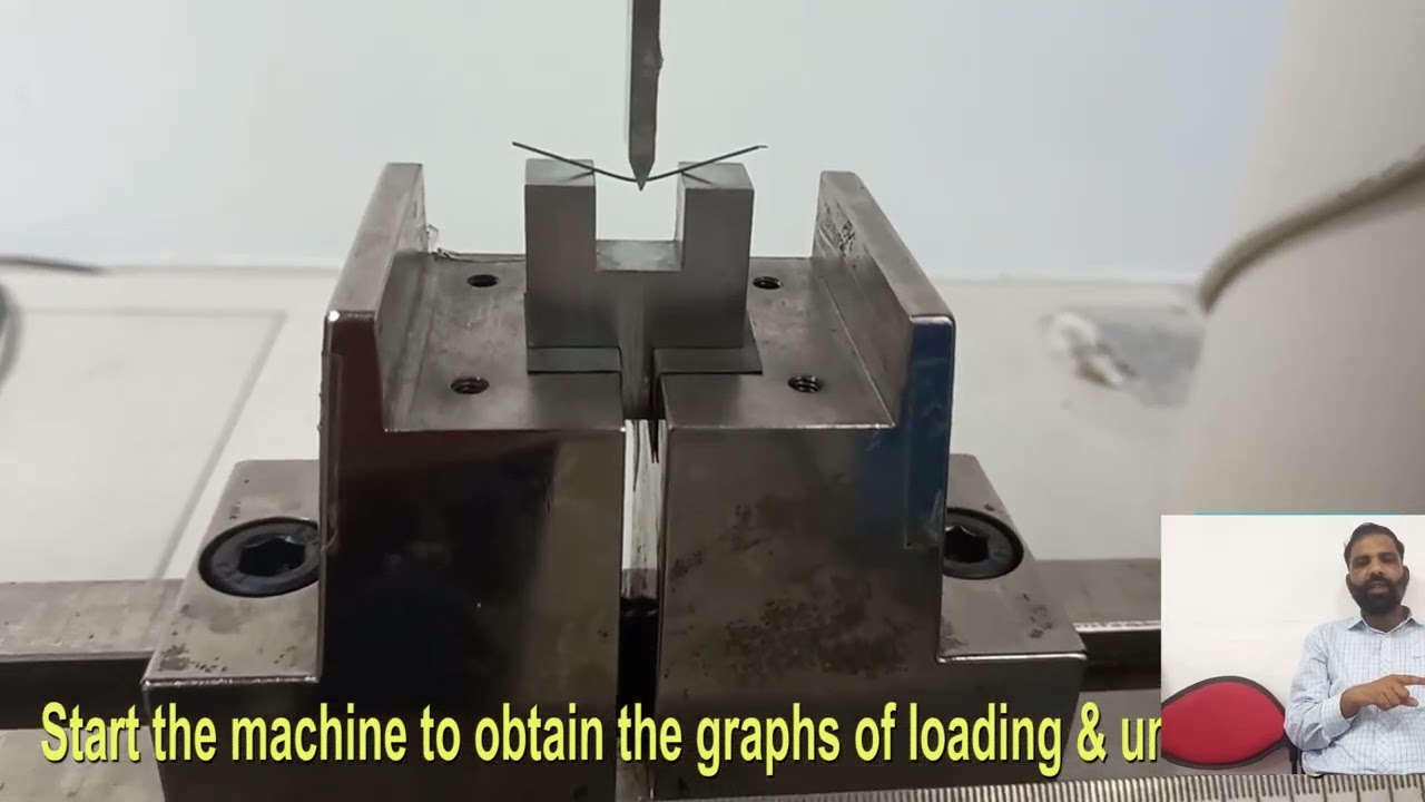 3 Point Bending Test of thin heat treated wires.
