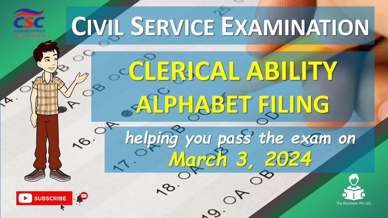 Civil Service Exam | Clerical Ability | Alphabetical Filing 'helping you pass the exam'