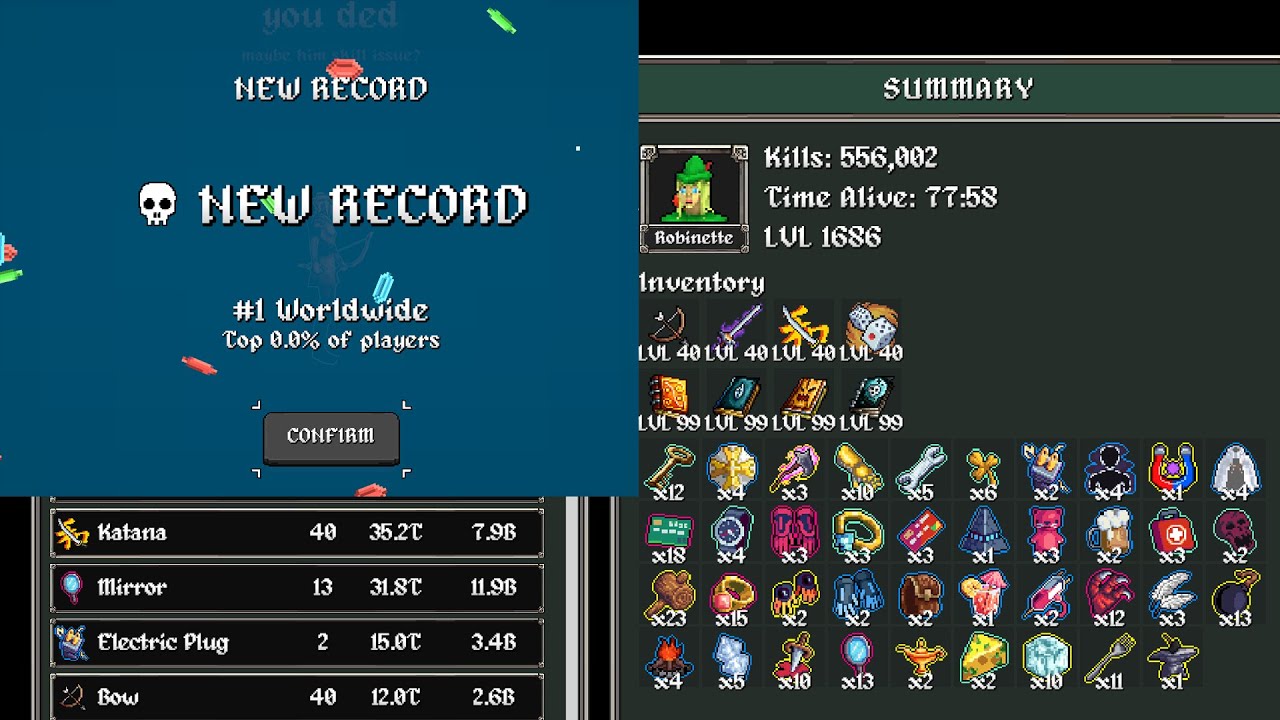 [1.0.12] TOP 1 WORLD RECORD 556k kills MEGABONK Robinette  | madarapoe