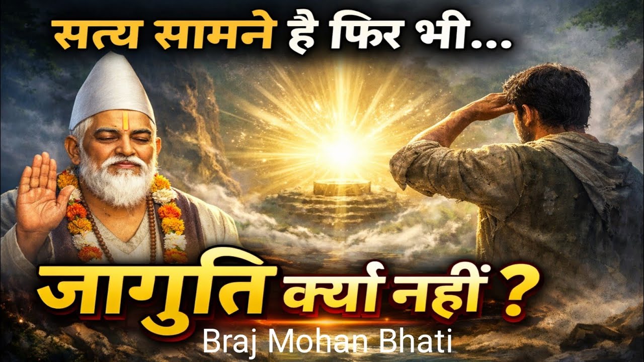 आखिर सत्य की जागृति क्यों नहीं होती | कबीर अमृत वचन | सामने वस्तु फिर भी नहीं दिखती ☝️ कबीर बीजक 