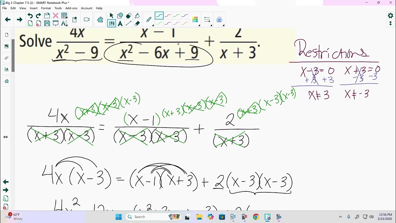 Algebra 2 Chapter 7.5 (2b)