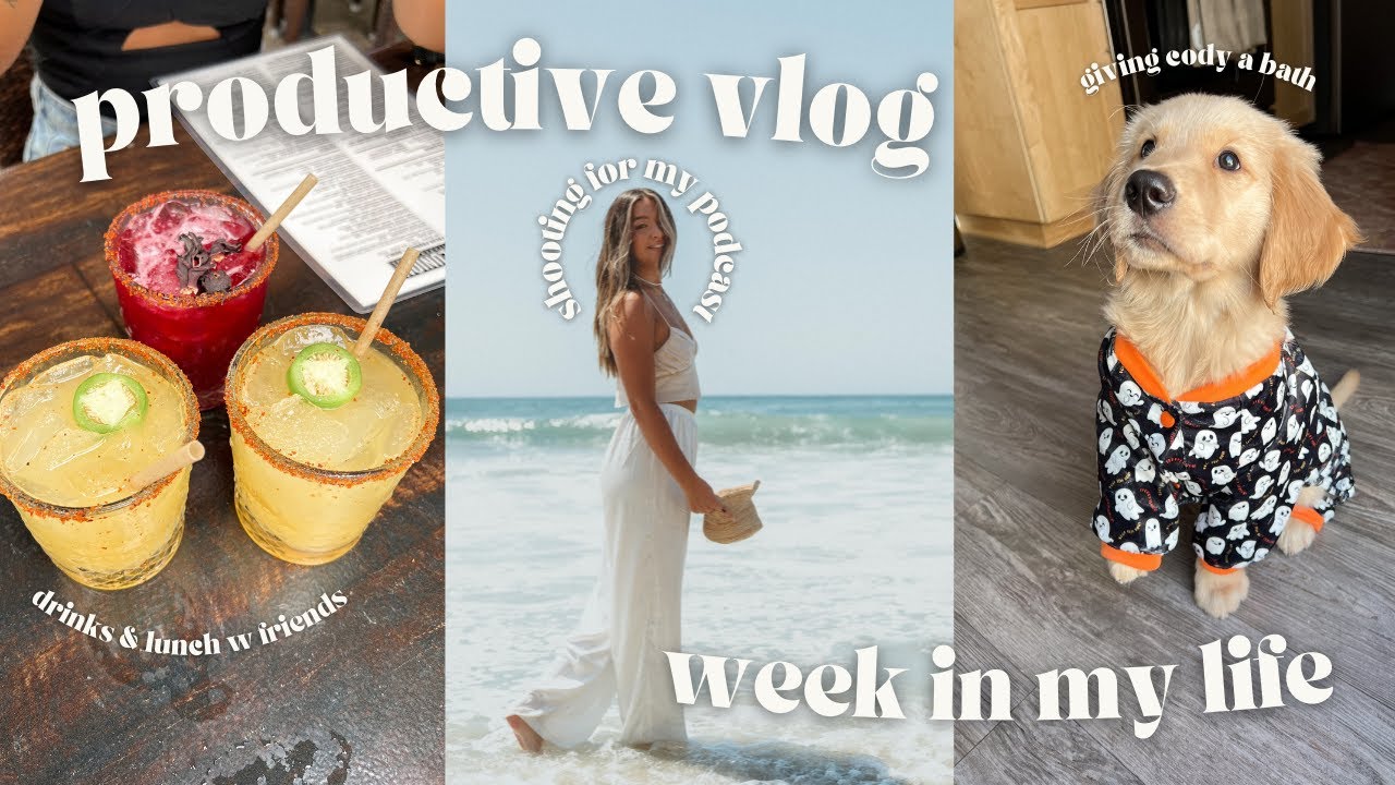 PRODUCTIVE VLOG: Photoshoot for my podcast, Giving Cody a bath, Running errands & MORE!