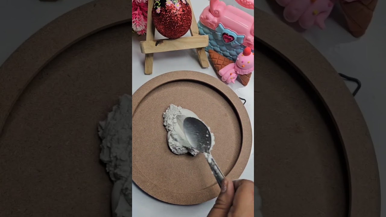 Making MOON lamp | DIY moon 3D textured wall art #diy #ytshorts #shorts #TulikaArtCraft