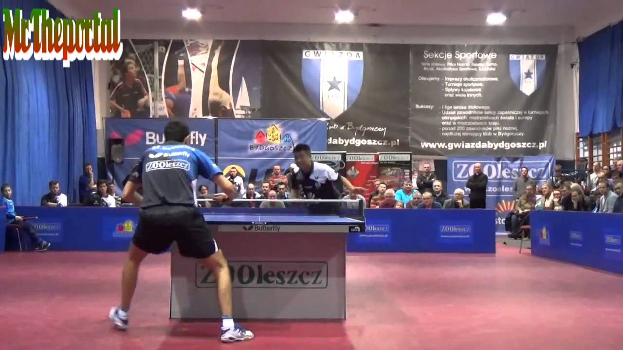 Table Tennis Polish League 2014/15 - Mihai Bobocica Vs Chen Weixing -
