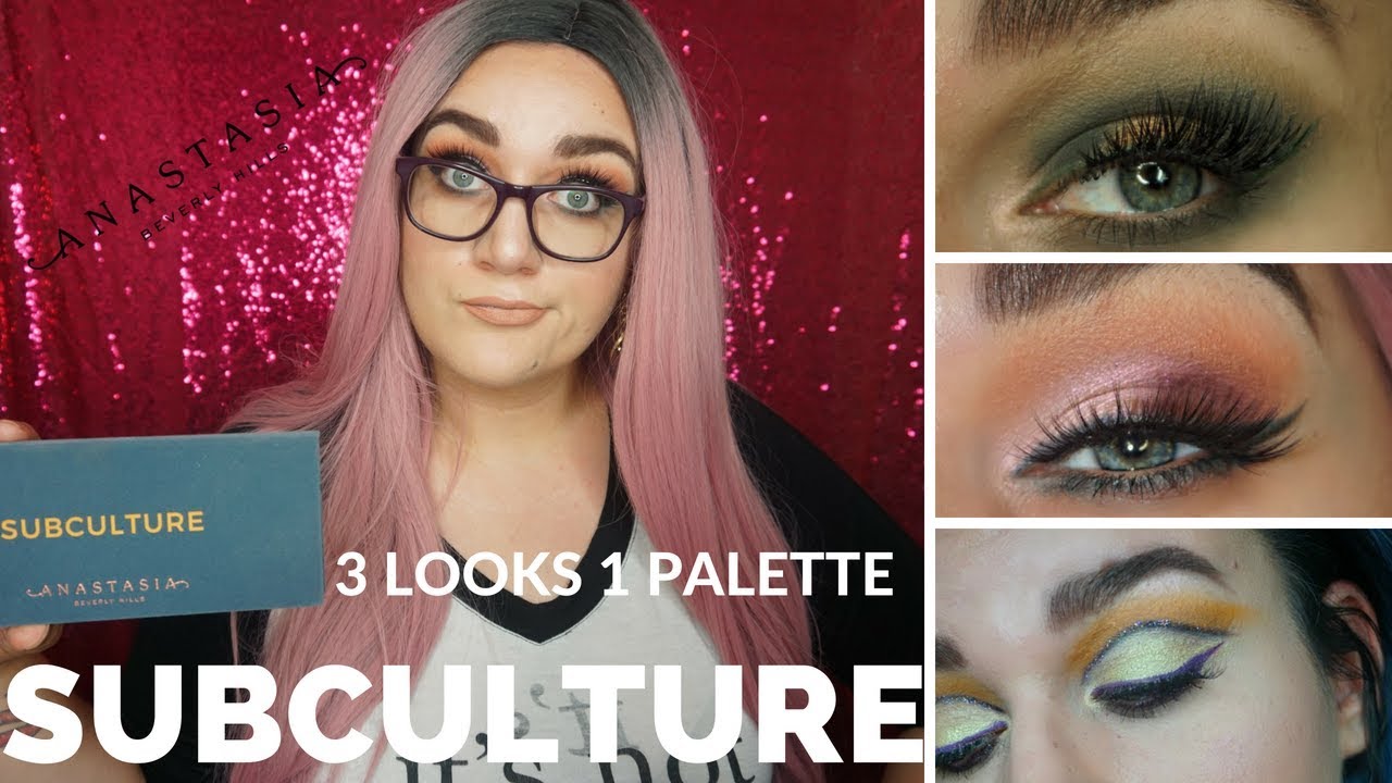 ABH cosmetics Subculture eyeshadow palette/ 3 looks 1 palette!
