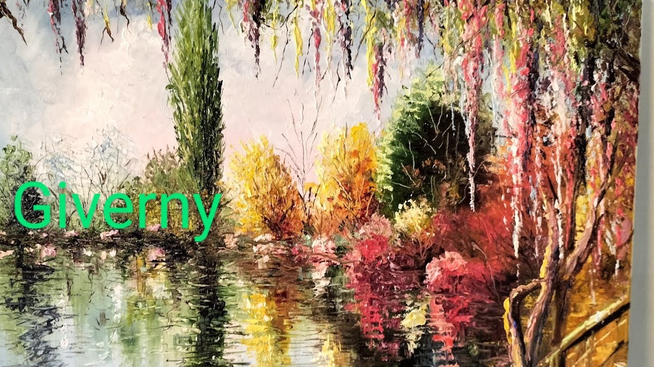 Giverny en Fleurs # peinture # technique pinceau et couteau à l'huile