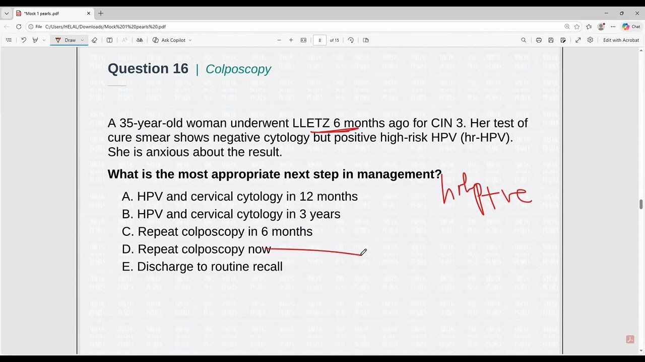 حل موك 1  pearls  part 2