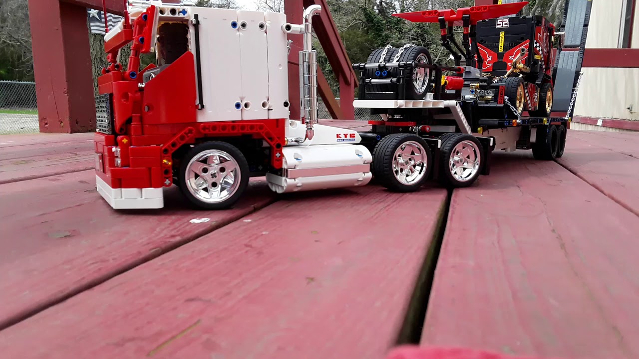 LEGO TECHNIC 42041 & 8042 RC Race Truck Hauler MOC 💯%LEGO
