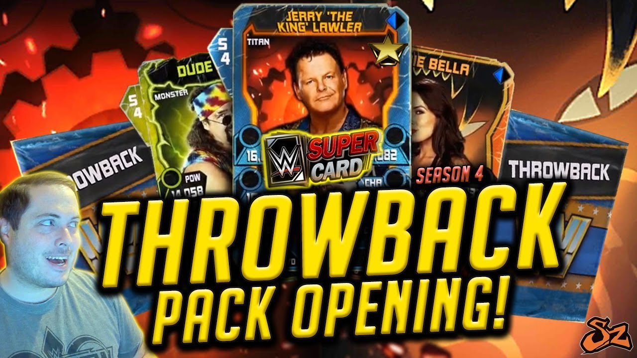 I DID NOT EXPECT THIS! THROWBACK PACK OPENING! | WWE SuperCard S4