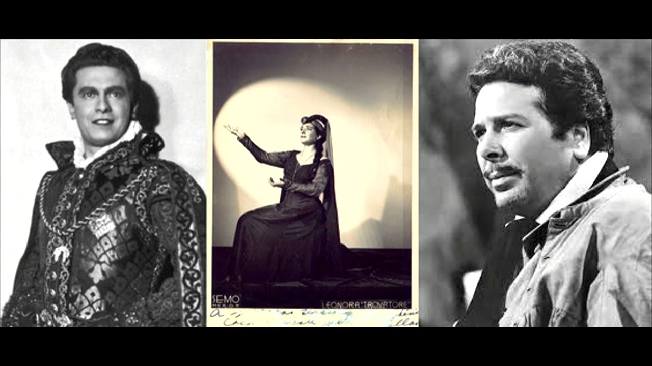 Maria Callas, Giuseppe di Stefano, and Rolando Panerai Spit Fire in Il Trovatore