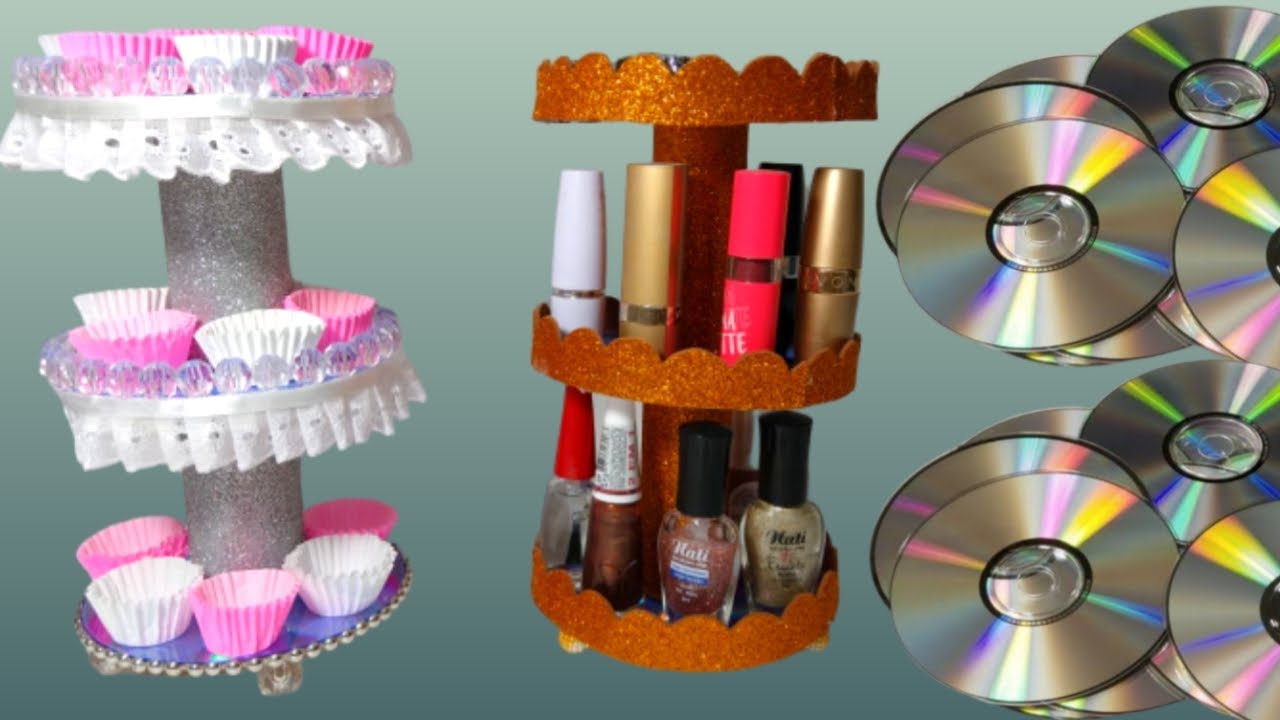 Artesanato com CD - Como Fazer Porta Doce para Desta - Artesanato com cds