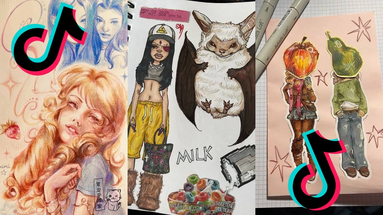 ART SKETCHBOOK 📖 TIKTOK compilation [NO OUTROS] | Read desc #209