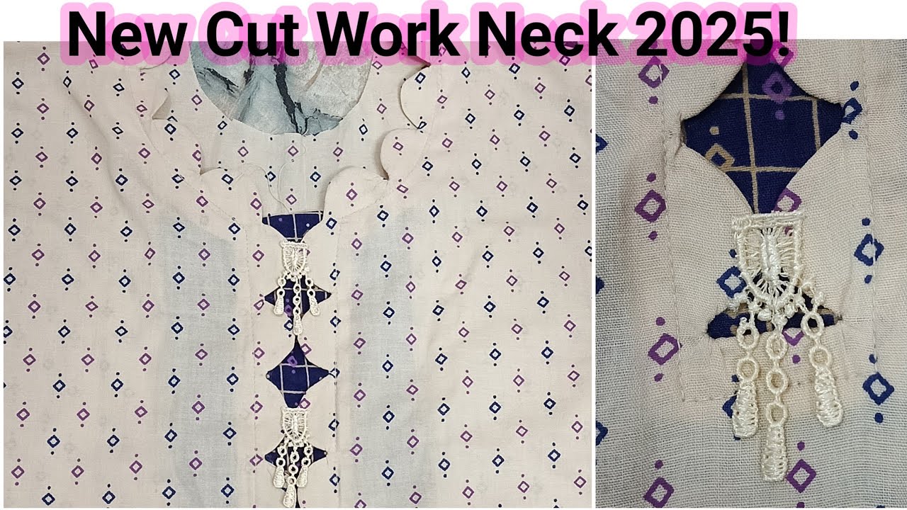 Latest Cut Work Neck Design 2025 | Simple & Stylish Neckline Idea | Cutting & Stitching Tutorial