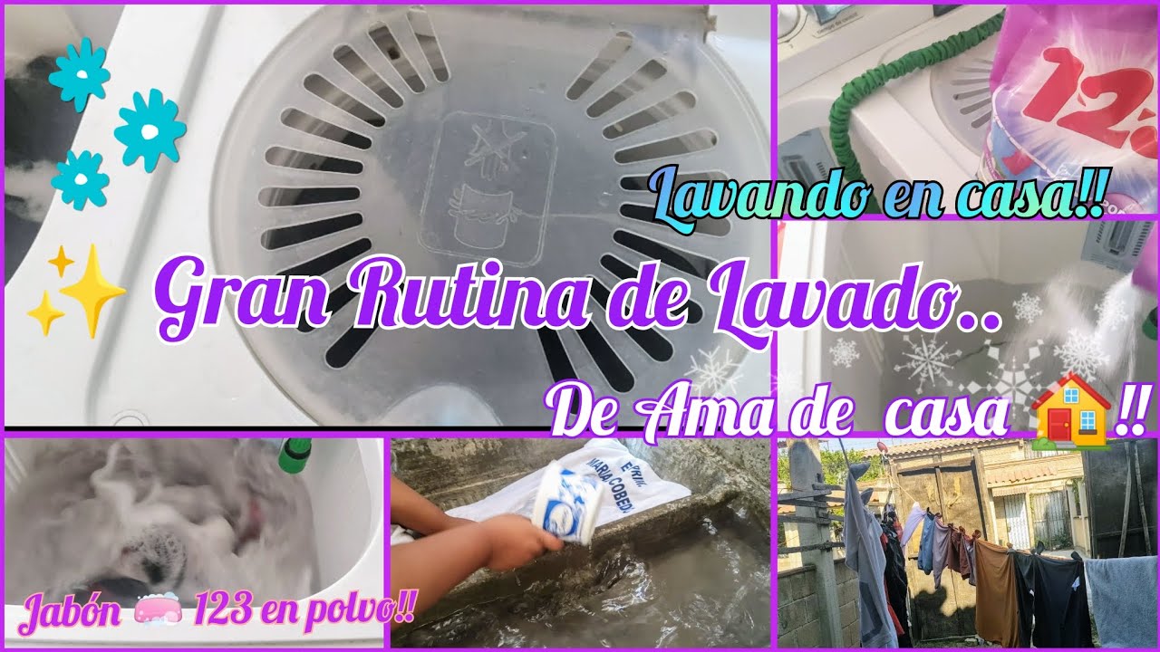 ✨Gran Rutina de lavado de ropa!! De Ama de casa 🏡🧼👨‍👩‍👦👗👔# jabón123enpolvo#motivation #lavandoencasa