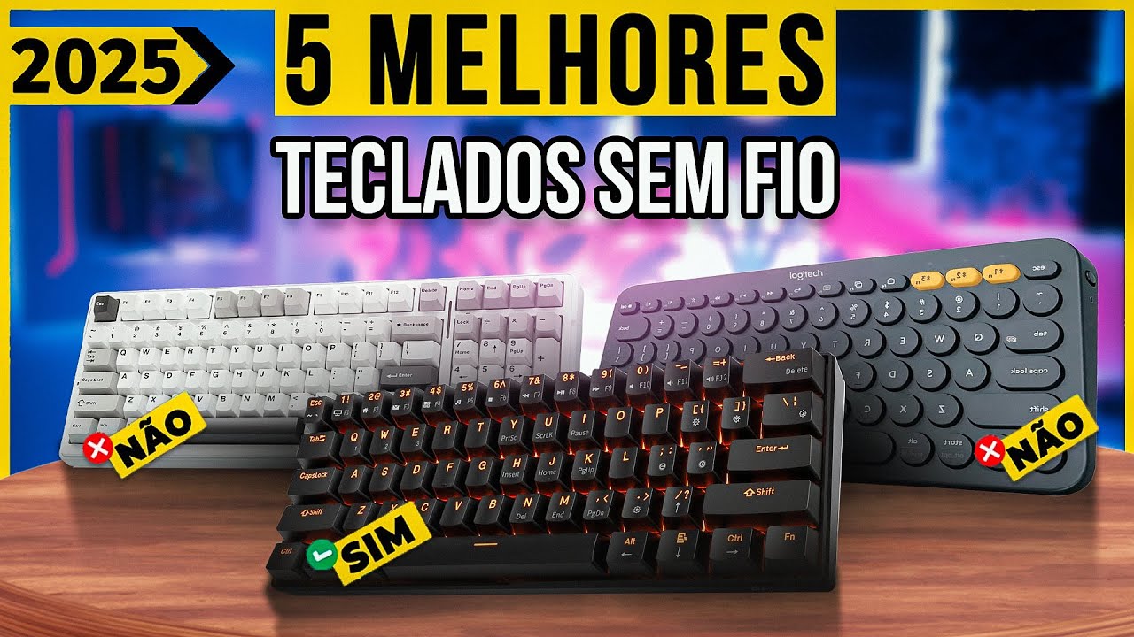 Os 5 Melhores TECLADO SEM FIO de 2025 [tem teclado wireless para trabalho custo benefício e mais!]
