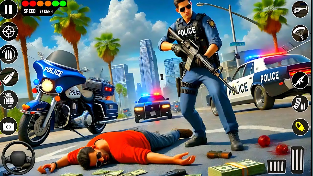 Extreme City Police Car Chase 🚔 Catching Thieves in Open World Gameplay | Cop Simulator 3D