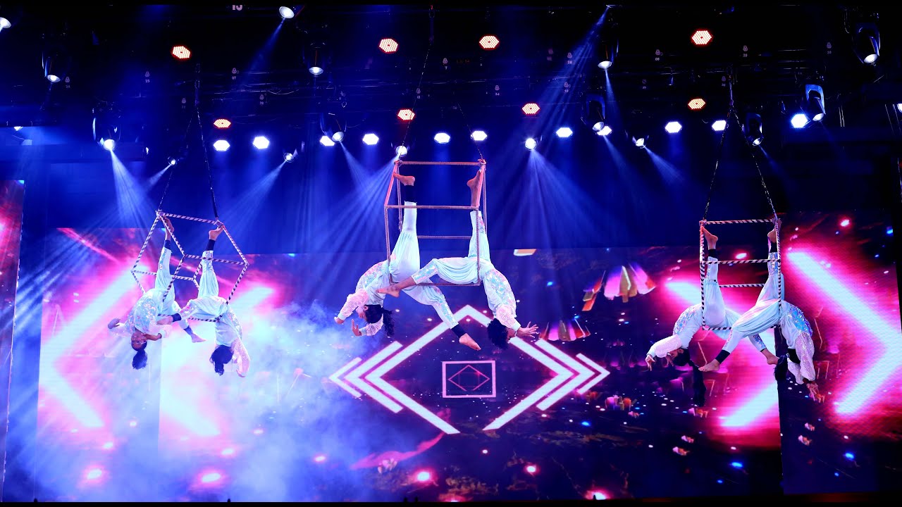 Dharmesh Dance Studios EBCD 2023 III Theme Aerial Cube