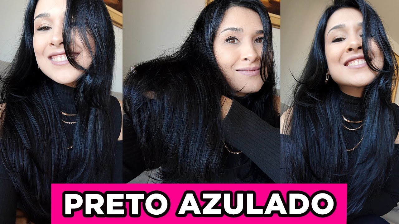 PINTANDO MEU CABELO DE PRETO AZULADO SOZINHA EM CASA!